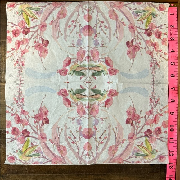 Colorful Spring Flowers and Easter Bunny Paper Napkins - Picture 4 of 5